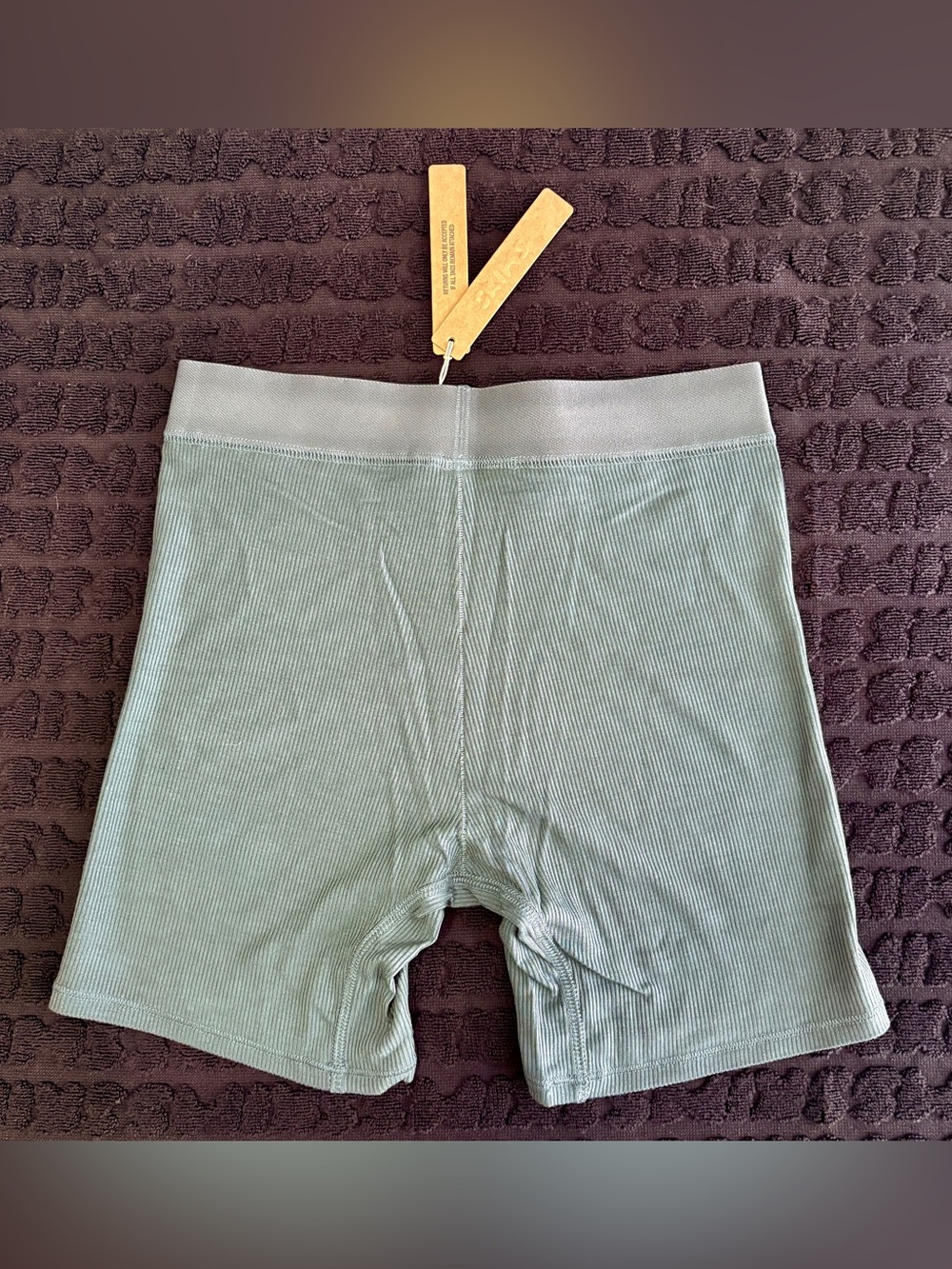 SKIMS Soft Lounge Rib Boxer | Deep Sea |  XS | NWT 🏷️ - Picture 4 of 5